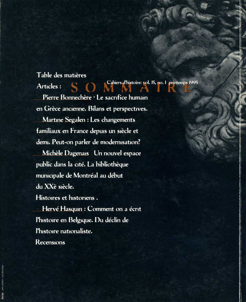 Cahiers d’histoire