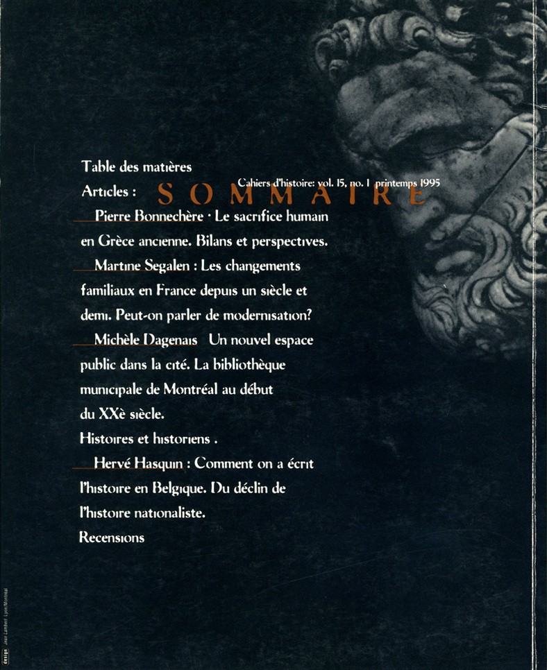 Cahiers d’histoire